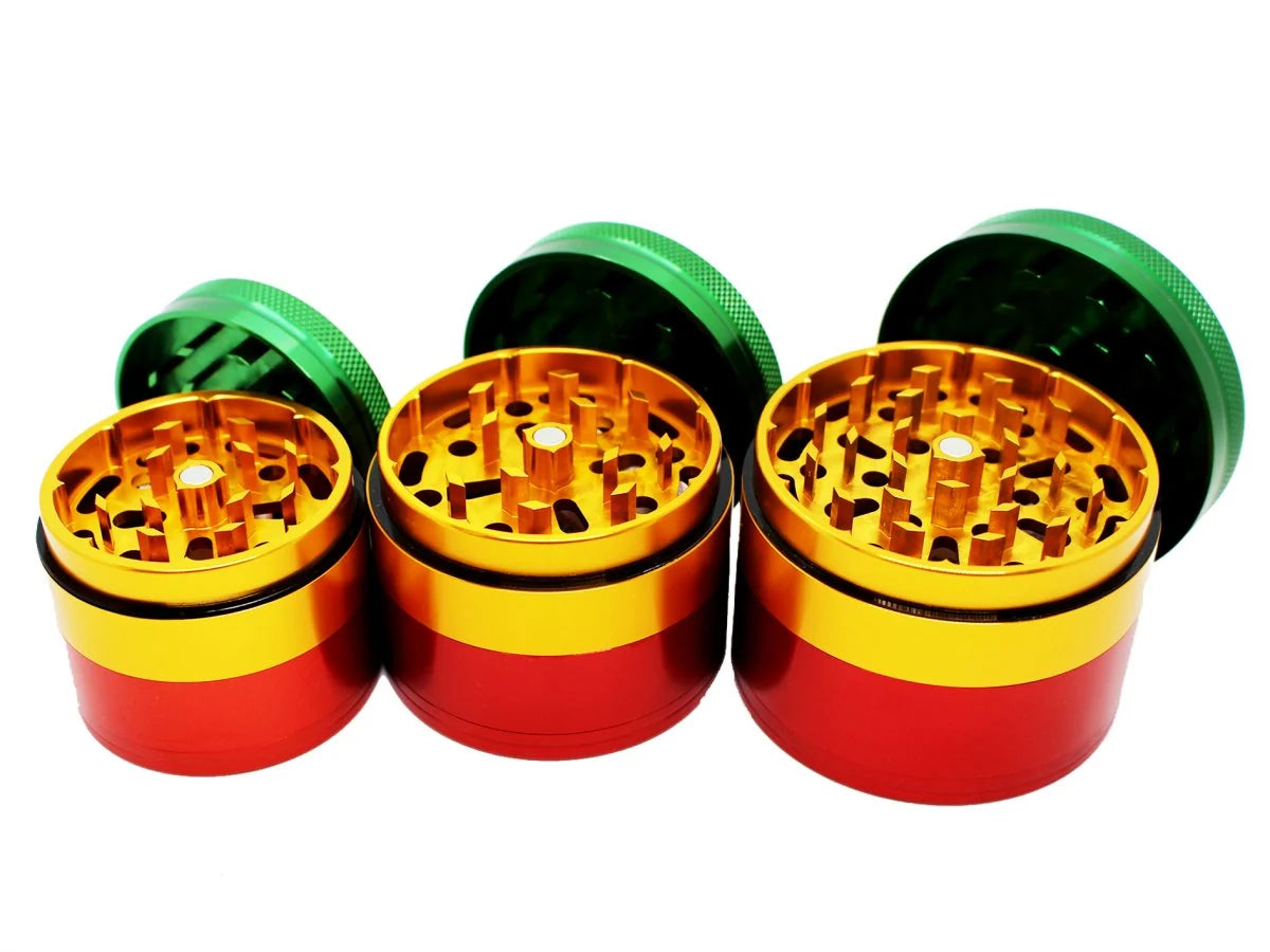 RAW X HAMMERCRAFT 4 PART METAL GRINDER - RASTA - SMALL, MEDIUM or LARGE