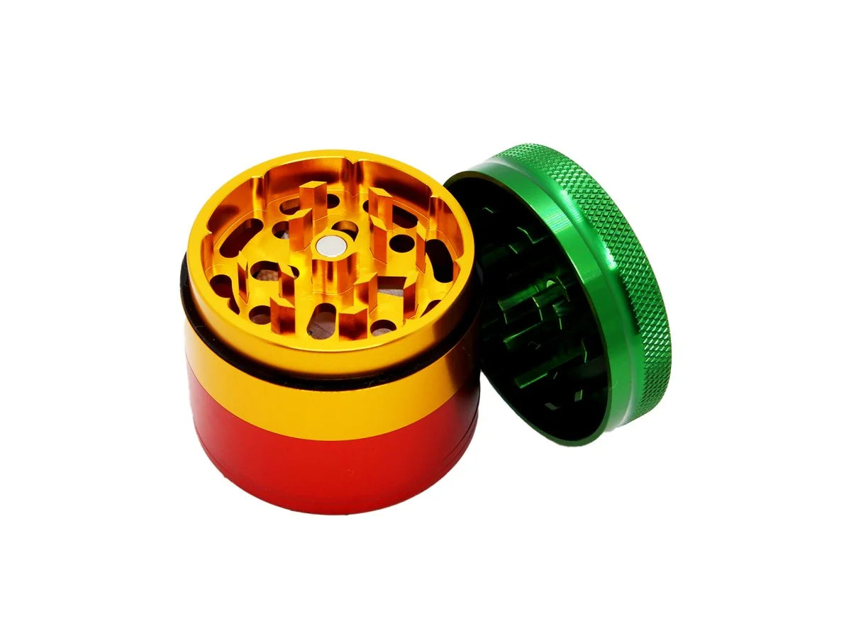 RAW X HAMMERCRAFT 4 PART METAL GRINDER - RASTA - SMALL, MEDIUM or LARGE