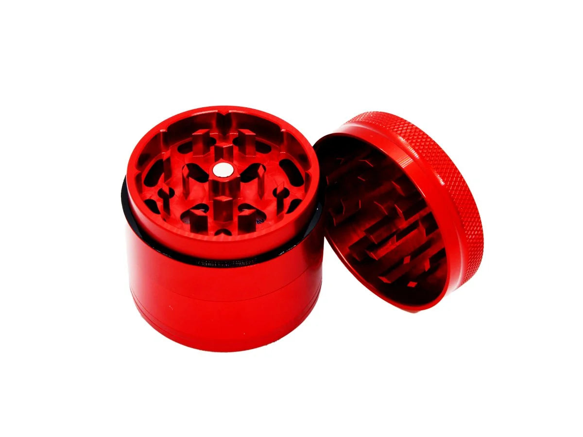 RAW X HAMMERCRAFT 4 PART METAL GRINDER - RED - SMALL, MEDIUM or LARGE