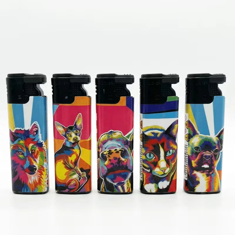 COLOURFUL ANIMALS - JET FLAME WINDPROOF LIGHTERS