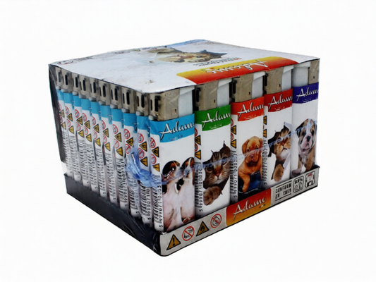 Adamo Refillable Electric Lighters - PETS CATS & DOGS DESIGN - FULL SET OF 5 LIGHTERS