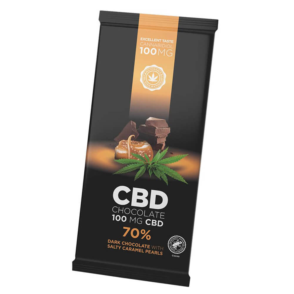 HaZe 100mg CBD CHOCOLATE BAR - 70% DARK SALTED CARAMEL