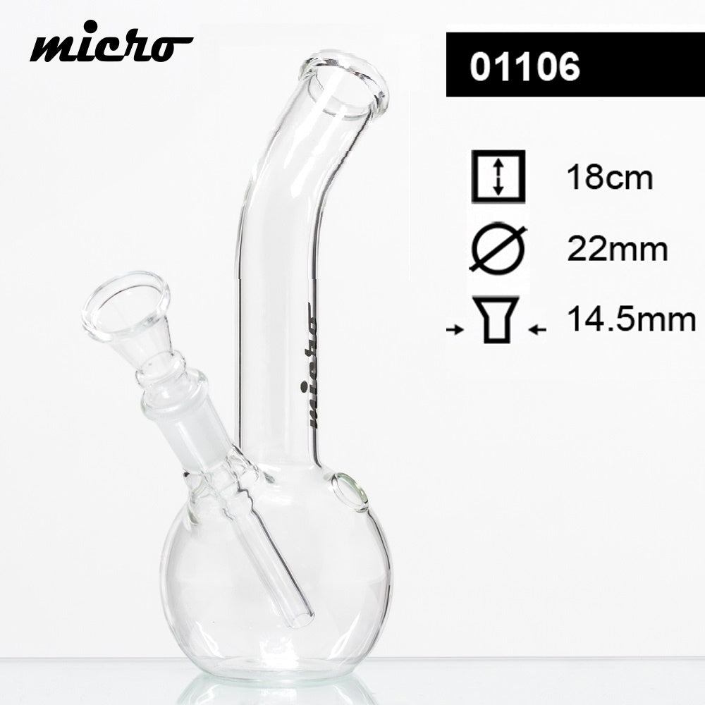 MICRO 18cm GLASS BOUNCER BONG (01106)