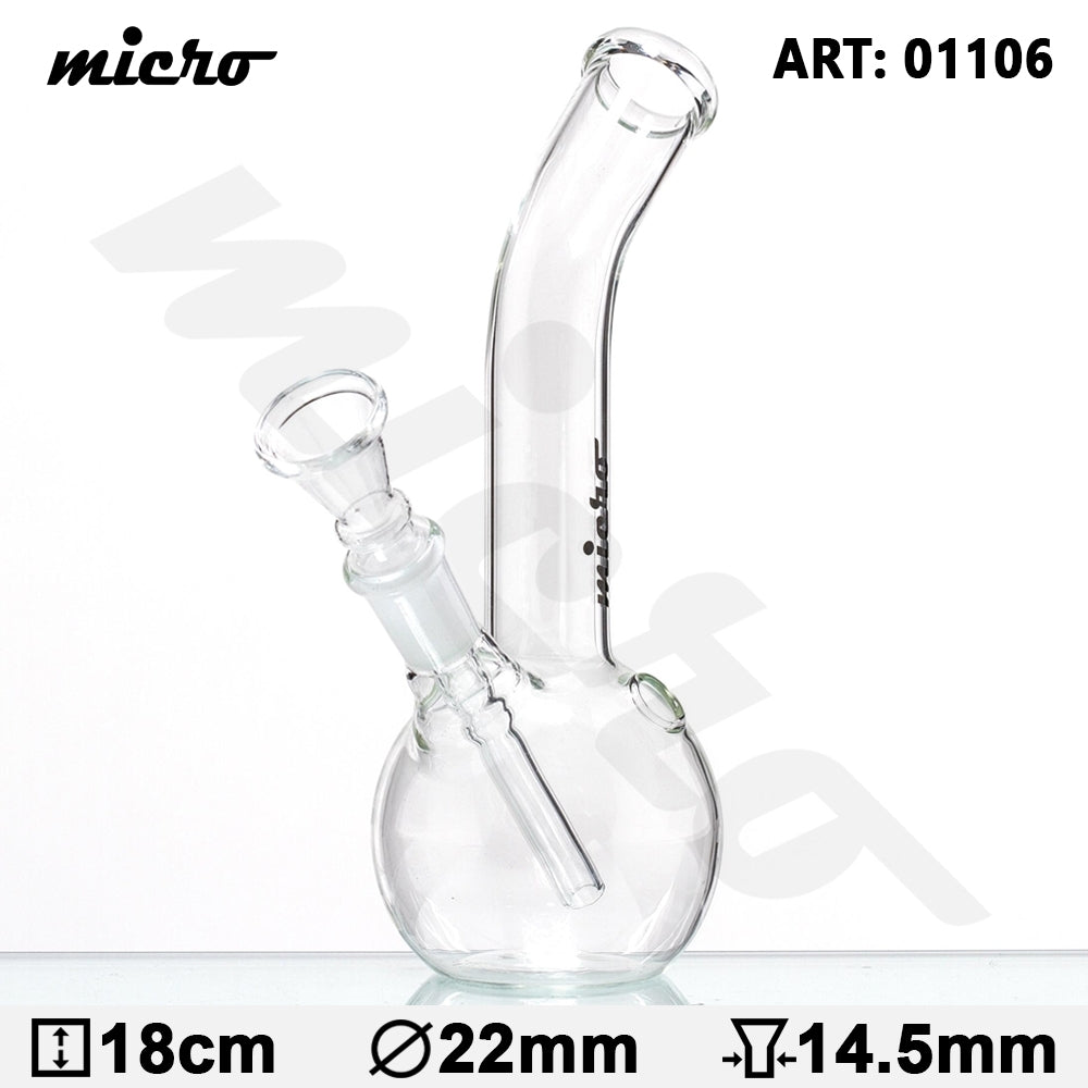 MICRO 18cm GLASS BOUNCER BONG (01106)