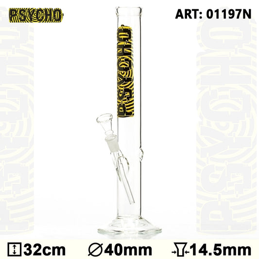 PSYCHO STRAIGHT 32cm GLASS BONG