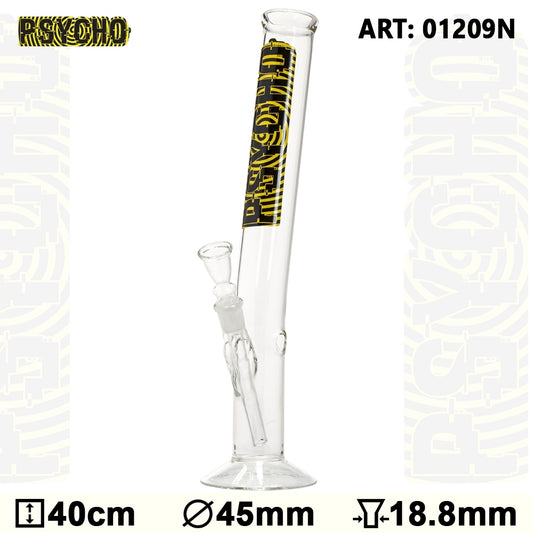 PSYCHO 40cm GLASS BONG - LEAN BACK BONG