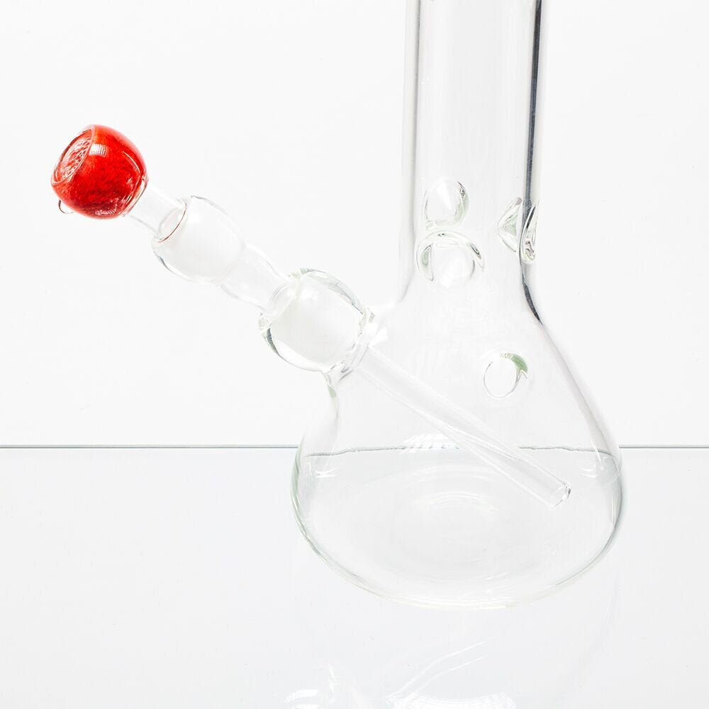 BOOST 44cm GLASS BEAKER BONG - RED BOOST PRO LOGO