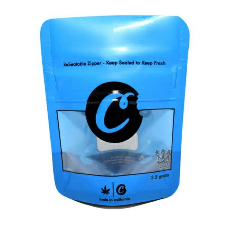 LARGE BLUE COOKIES MYLAR BAGS - 15x20cm SMELL PROOF BAG - 3.5g BAGS