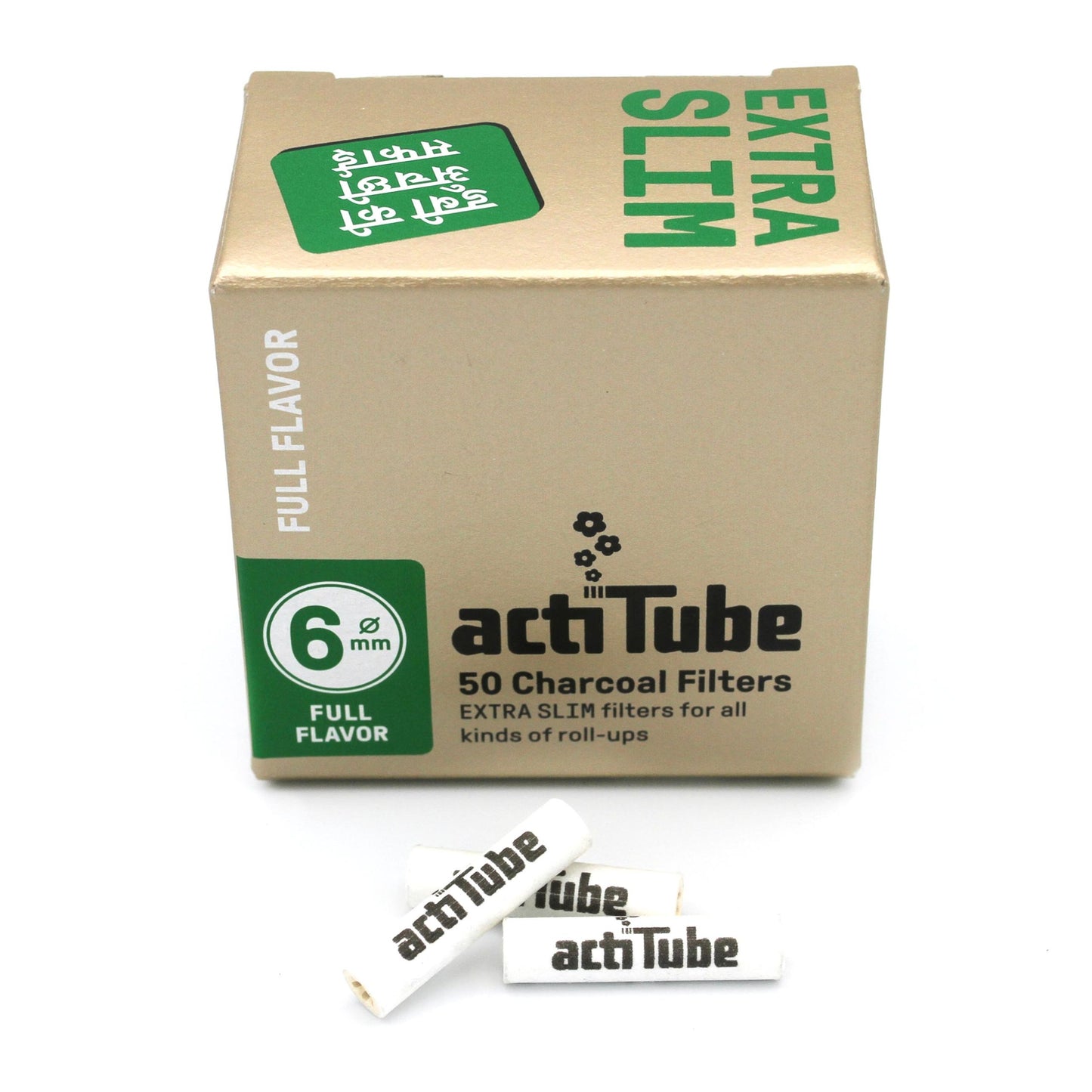 ACTITUBE EXTRA SLIM 6mm ACTIVATED CHARCOAL FILTERS