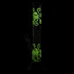 GRACE GLASS - OCTOPODA 43cm GLASS PERCOLATOR BONG - LED GLOW IN DARK PINK