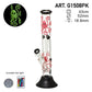 GRACE GLASS - OCTOPODA 43cm GLASS PERCOLATOR BONG - LED GLOW IN DARK PINK