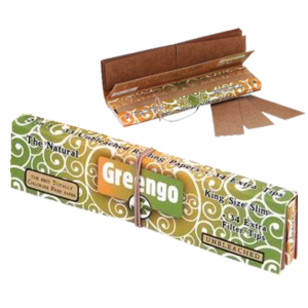 GREENGO KINGSIZE SLIM ROLLING PAPERS WITH TIPS