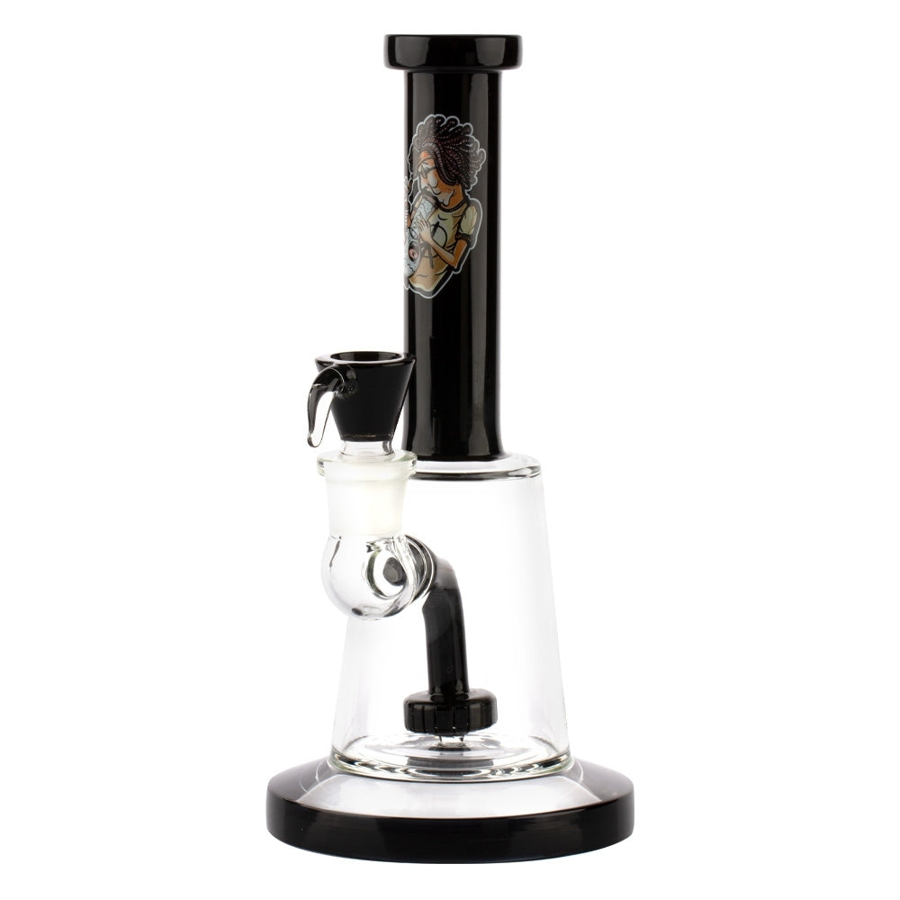 AMSTERDAM GLASS 26cm  SMOKING BOY BONG RIG - BLACK