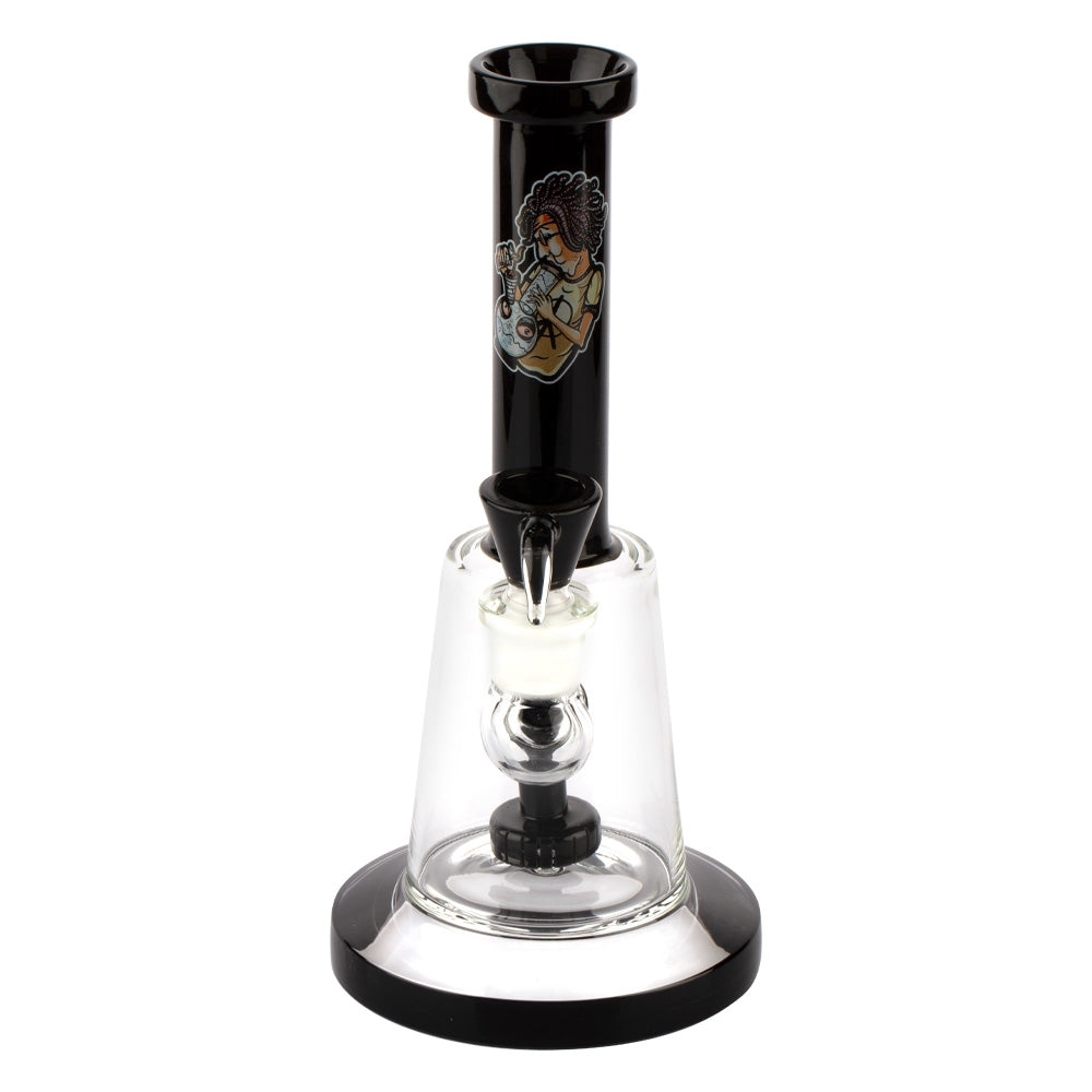 AMSTERDAM GLASS 26cm  SMOKING BOY BONG RIG - BLACK
