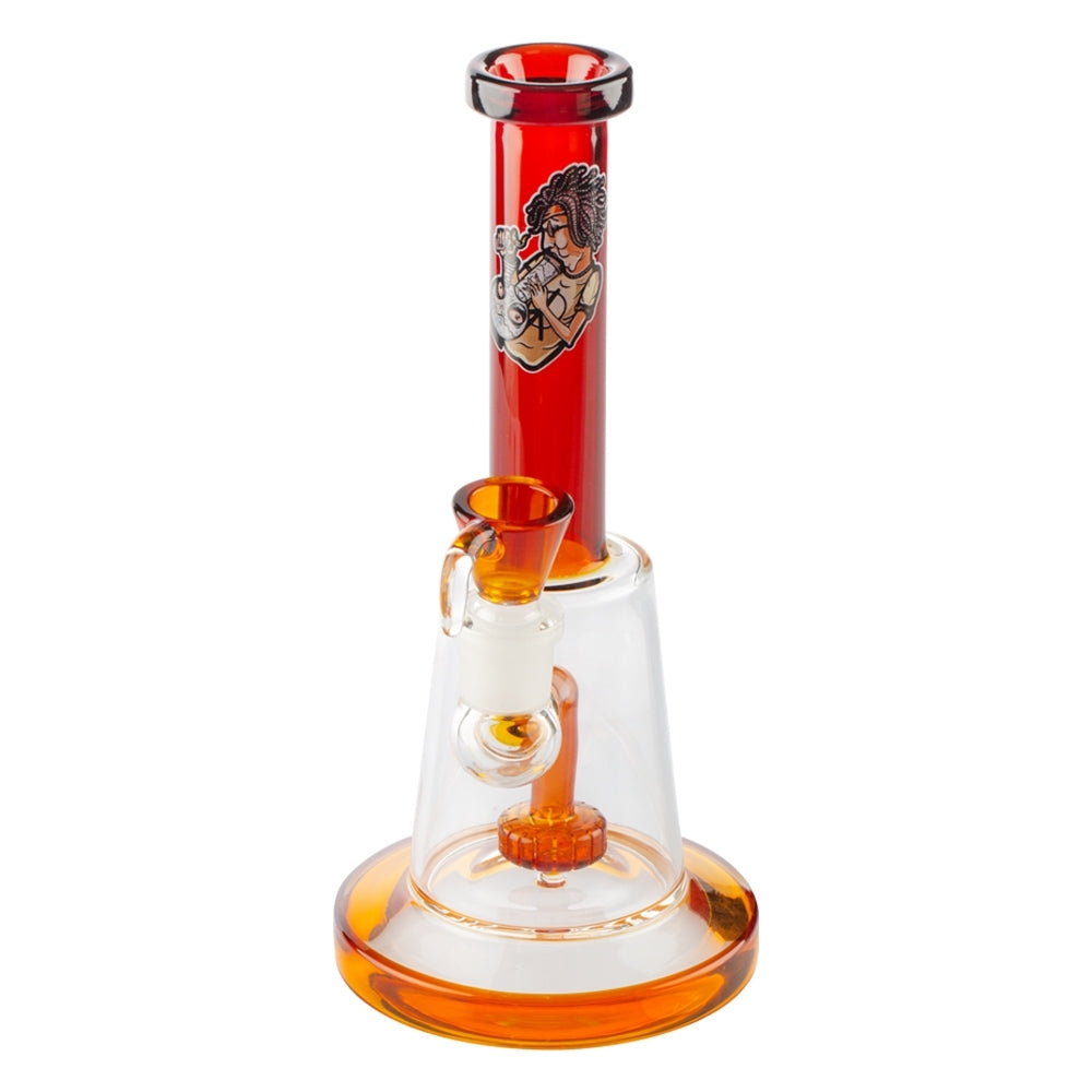 AMSTERDAM GLASS 26cm  SMOKING BOY BONG RIG - ORANGE