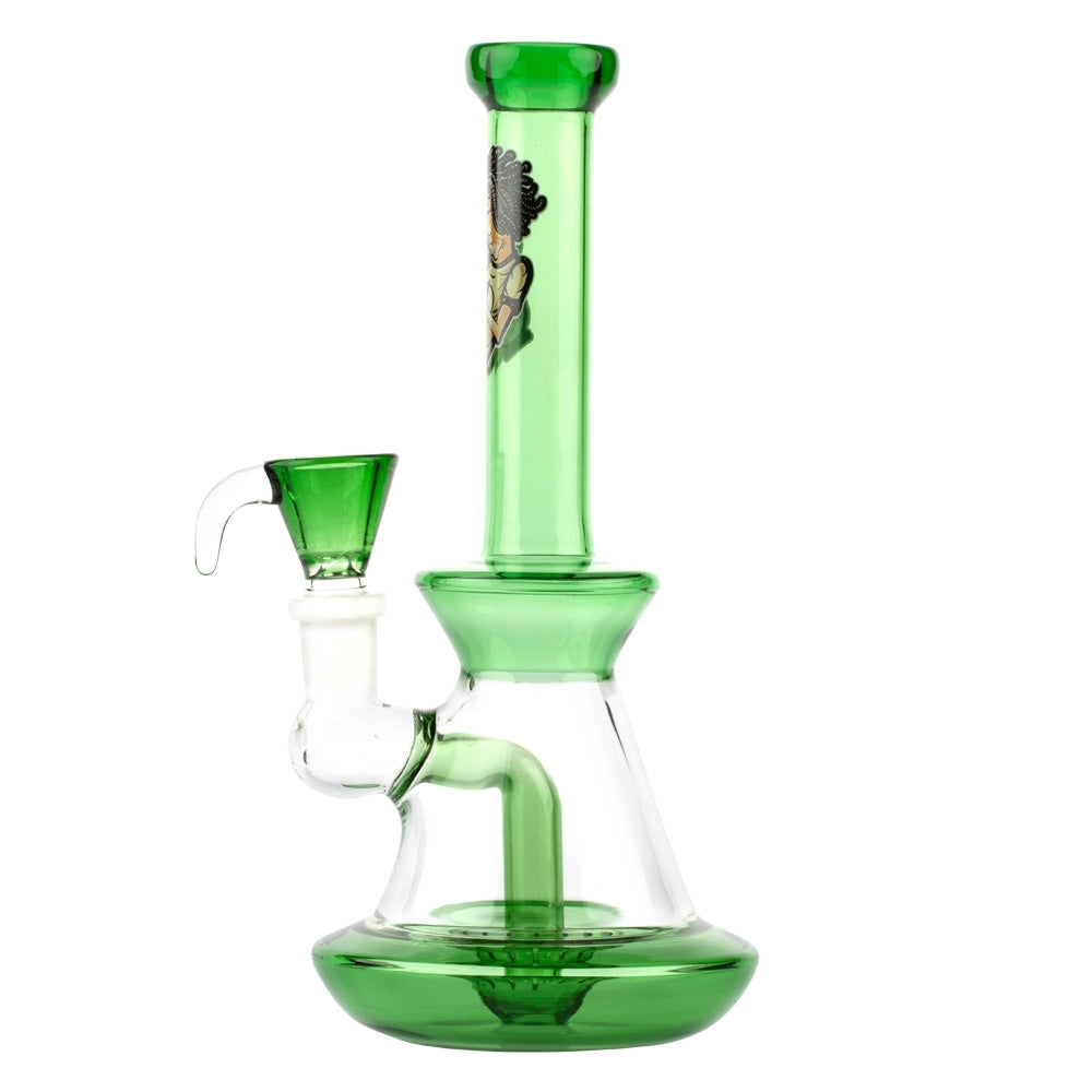 AMSTERDAM GLASS 22cm  SMOKING BOY BONG RIG - GREEN