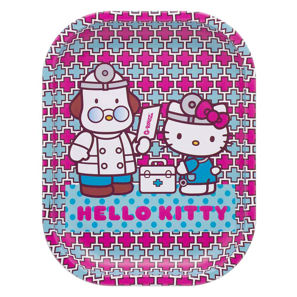 HELLO KITTY "DOCTORS ORDERS" METAL ROLLING TRAY BY G-ROLLZ - SMALL