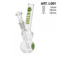 GREENLINE 14cm GLASS BONG - GREEN PEACE LG01