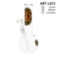 GREENLINE 21cm GLASS BONG - CAMO PEACE SIGN