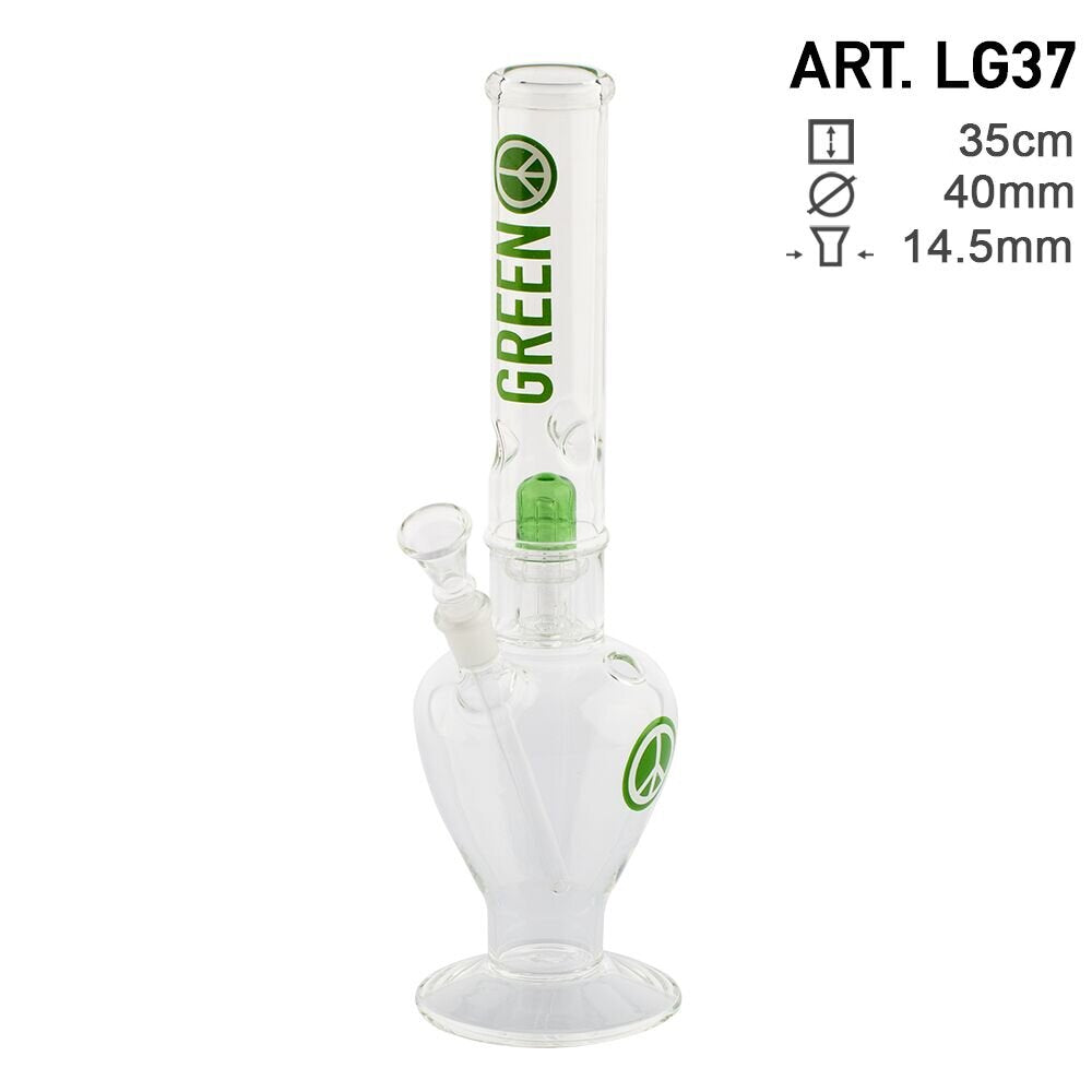 GREENLINE 35cm GLASS MINI PERCOLATOR BONG