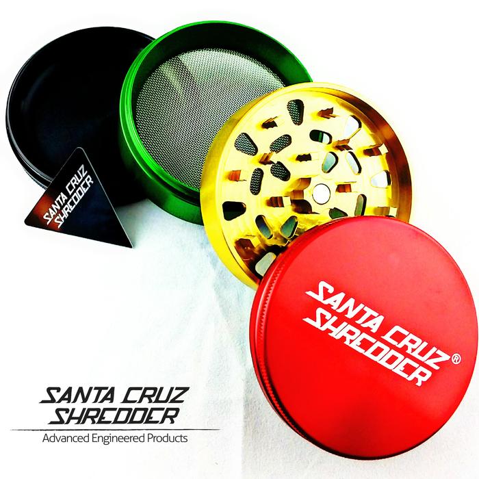 SANTA CRUZ SHREDDER MEDIUM 4 PIECE GRINDER - GLOSS 55mm - CHOOSE COLOUR