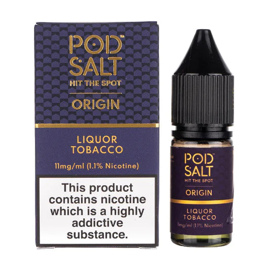 POD SALT ORIGIN NIC SALTS 10ml - LIQUOR TOBACCO