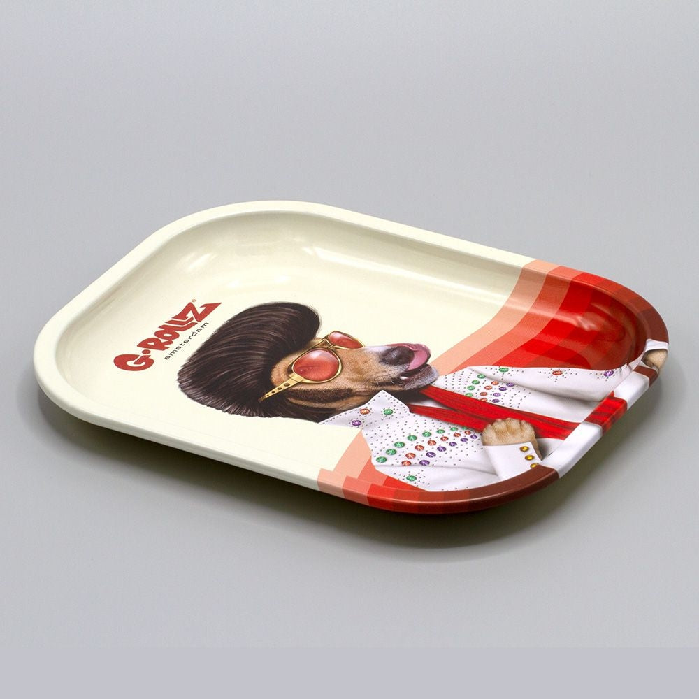 ROCK & ROLL DOG METAL ROLLING TRAY - SMALL OR MEDIUM - MAGNETIC LIDS & GIFTSETS AVAILABLE
