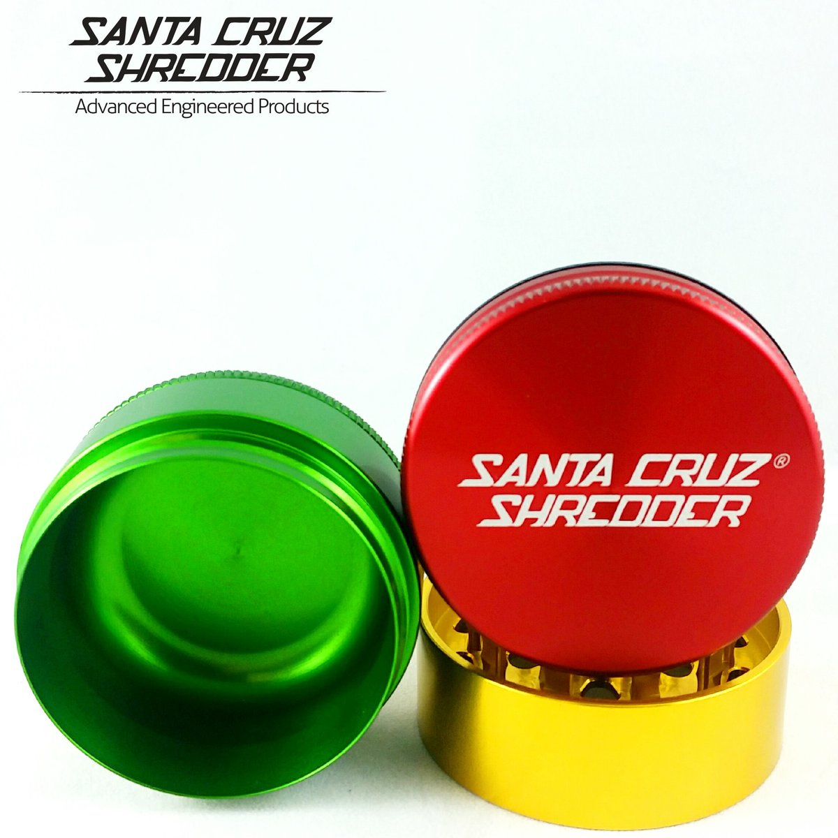 SANTA CRUZ SHREDDER MEDIUM 3 PIECE GRINDER GLOSS 55mm - CHOOSE COLOUR