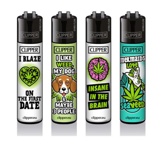 CLIPPER LIGHTERS - WEED SLOGANS