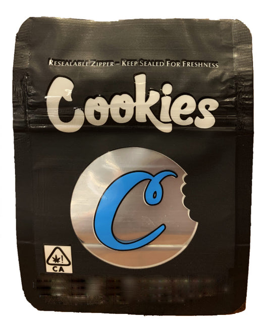 SMALL BLACK COOKIES MYLAR BAGS - SMELL PROOF BAG 8x10cm - 3.5g BAGS