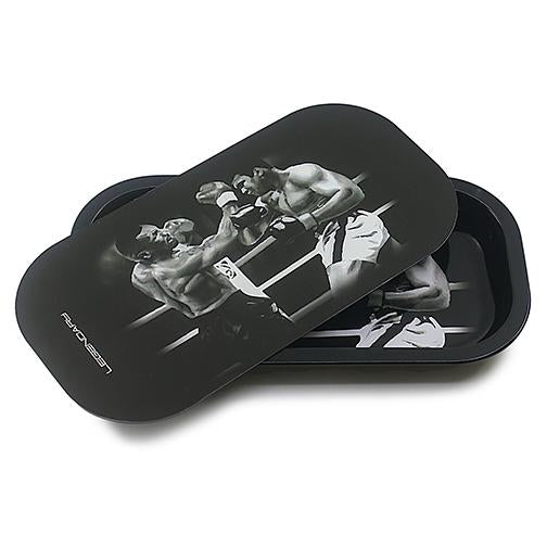 BOXING LEGENDS METAL ROLLING TRAY WITH MAGNETIC LID SLIM
