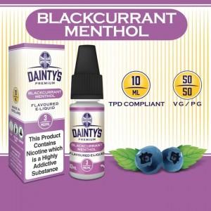 DAINTY'S 10ml - BLACKCURRANT MENTHOL 50/50 E-LIQUID