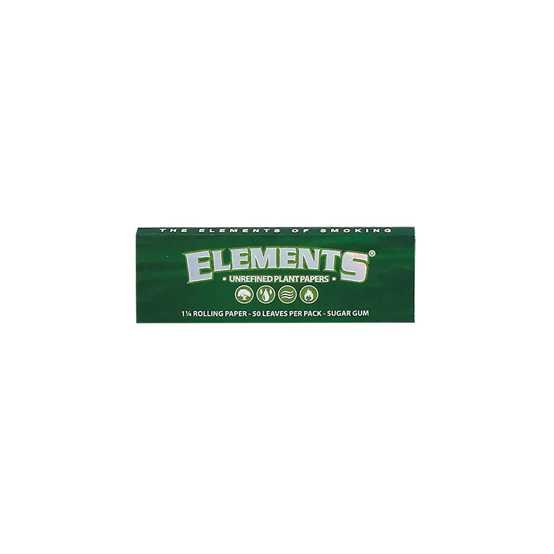 ELEMENTS GREEN 1 1/4 ROLLING PAPERS