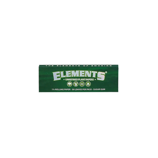 ELEMENTS GREEN 1 1/4 ROLLING PAPERS