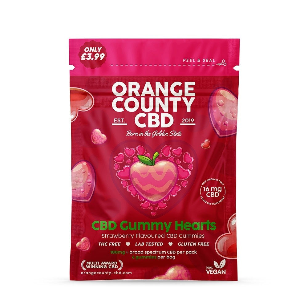 ORANGE COUNTY - CBD GUMMY HEARTS 100mg